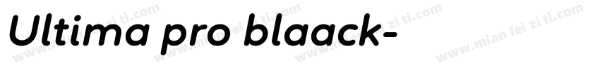 Ultima pro blaack字体转换